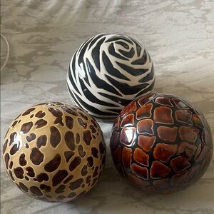 Black and White Zebra Design Decorative Sphere